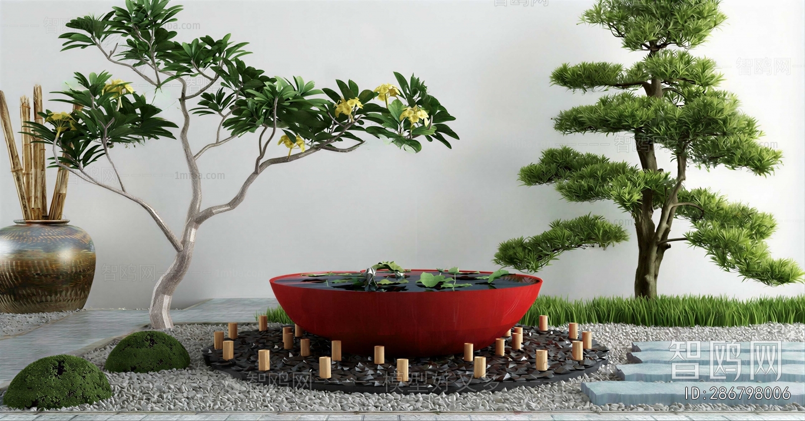 New Chinese Style Rockery Waterscape