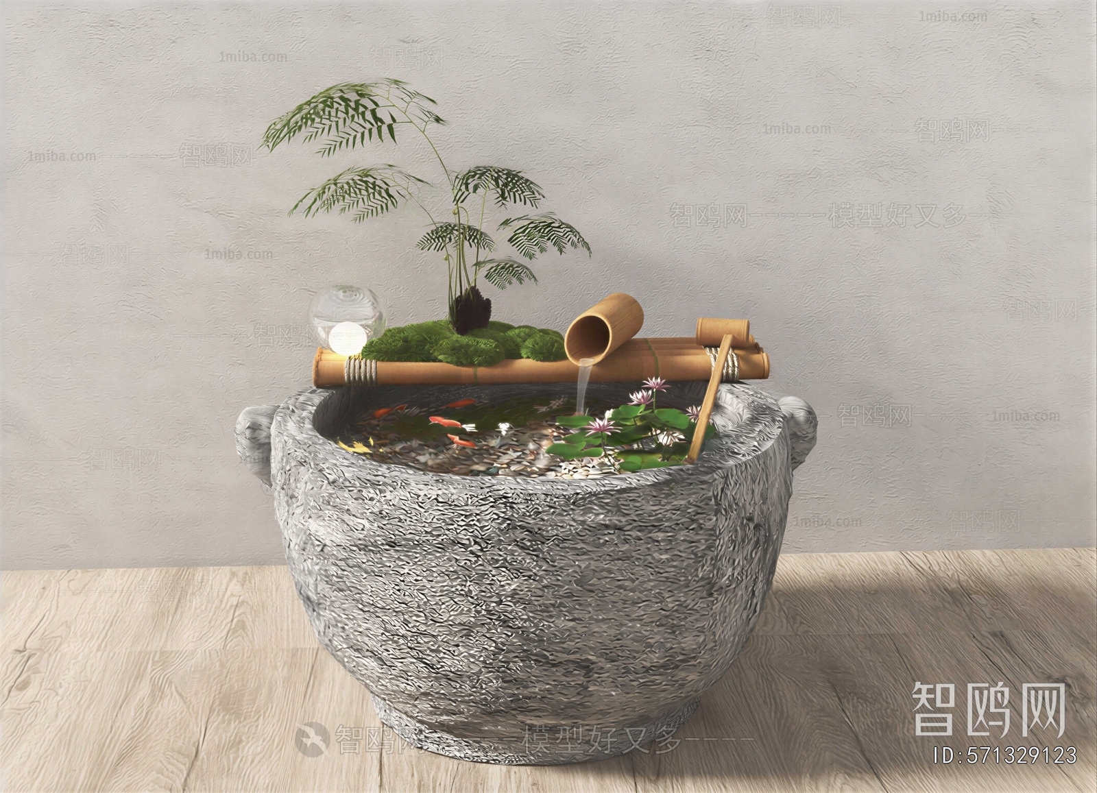 New Chinese Style Rockery Waterscape