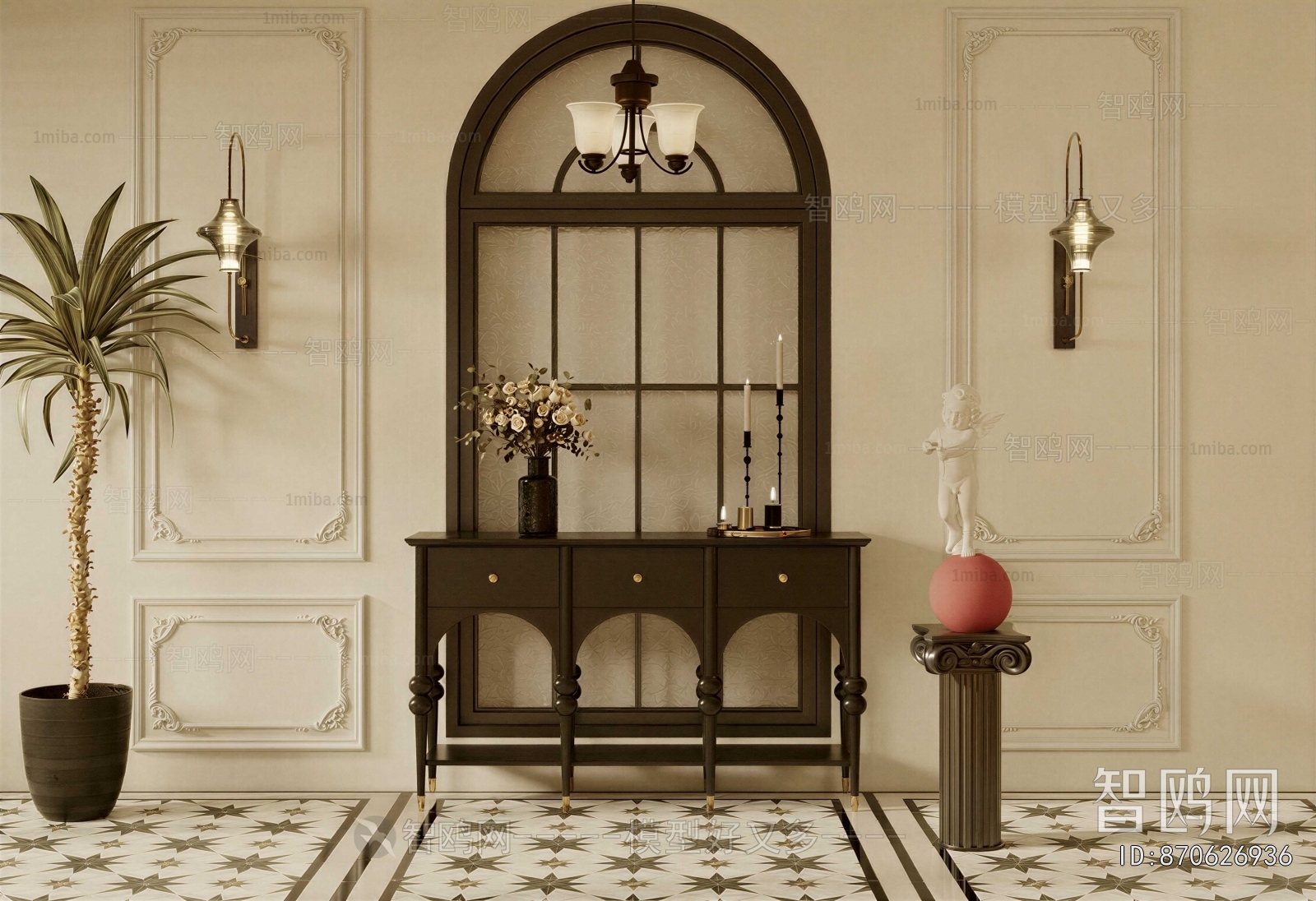 French Style Entrance Cabinet