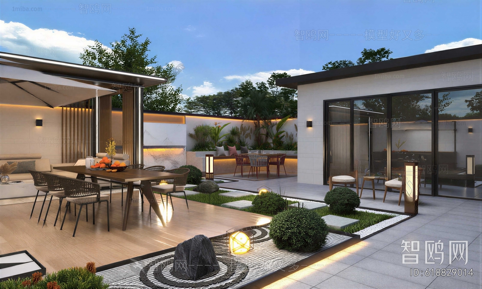 Modern Courtyard/landscape