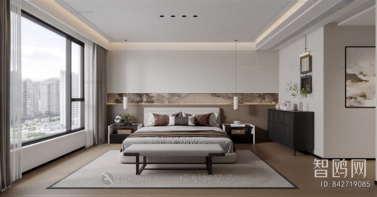 New Chinese Style Bedroom