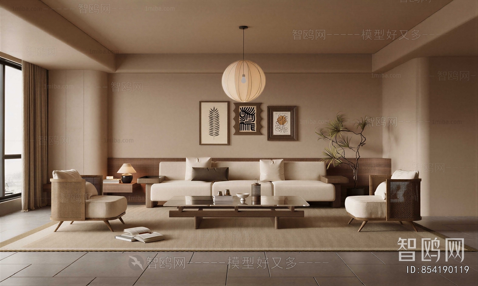 Wabi-sabi Style A Living Room