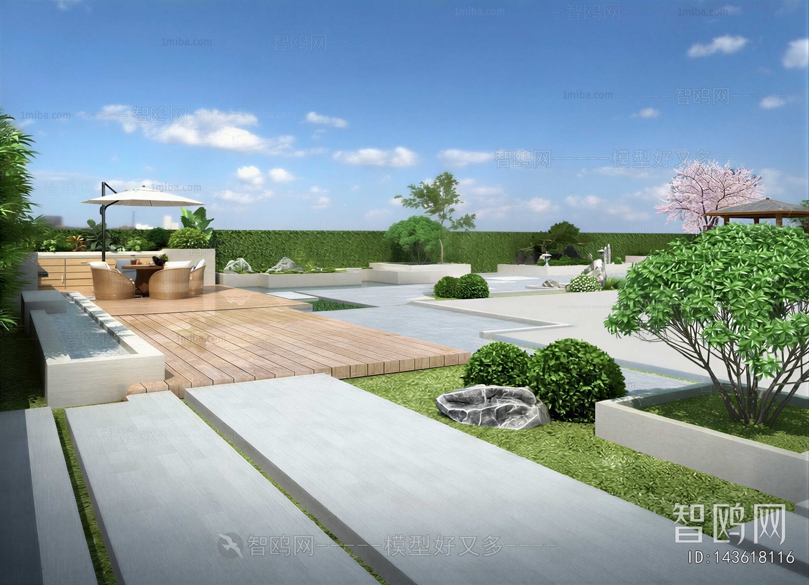 Modern Courtyard/landscape