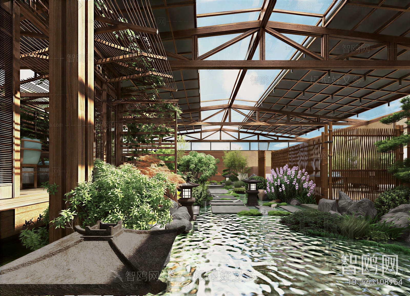 New Chinese Style Courtyard/landscape