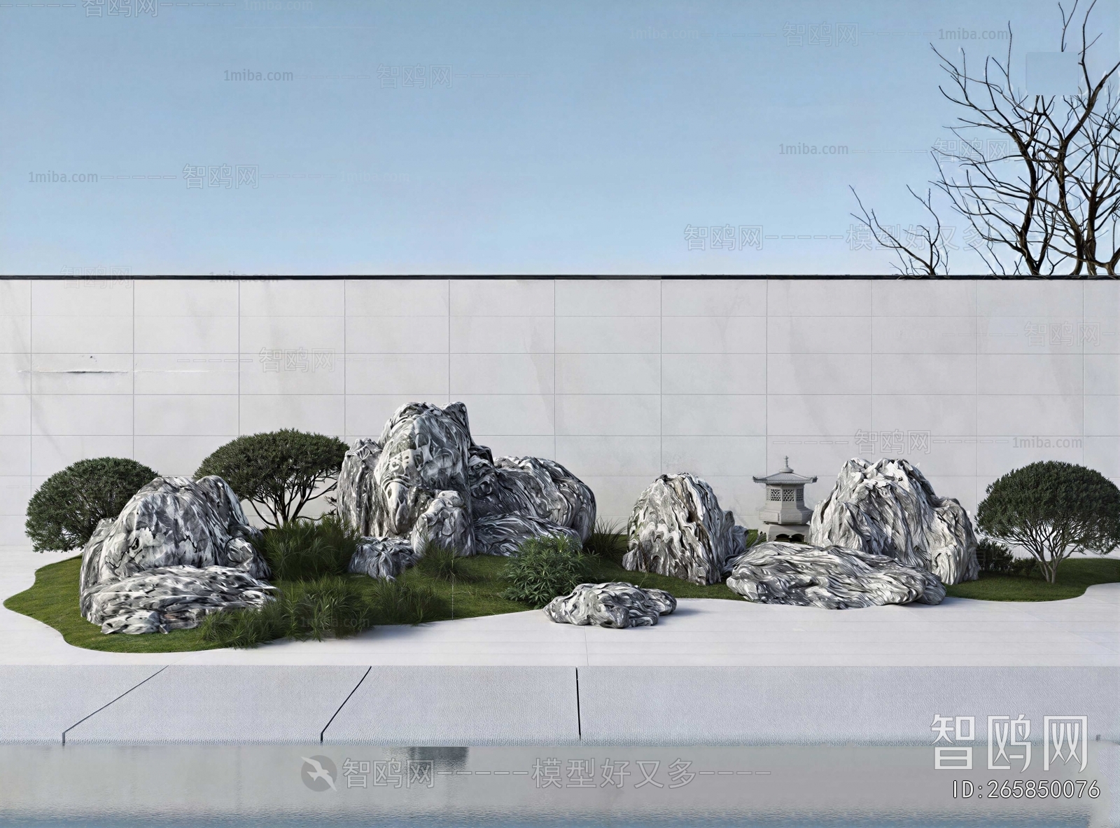 New Chinese Style Rockery Waterscape