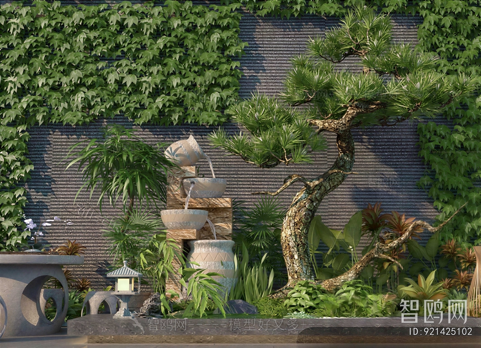 New Chinese Style Rockery Waterscape