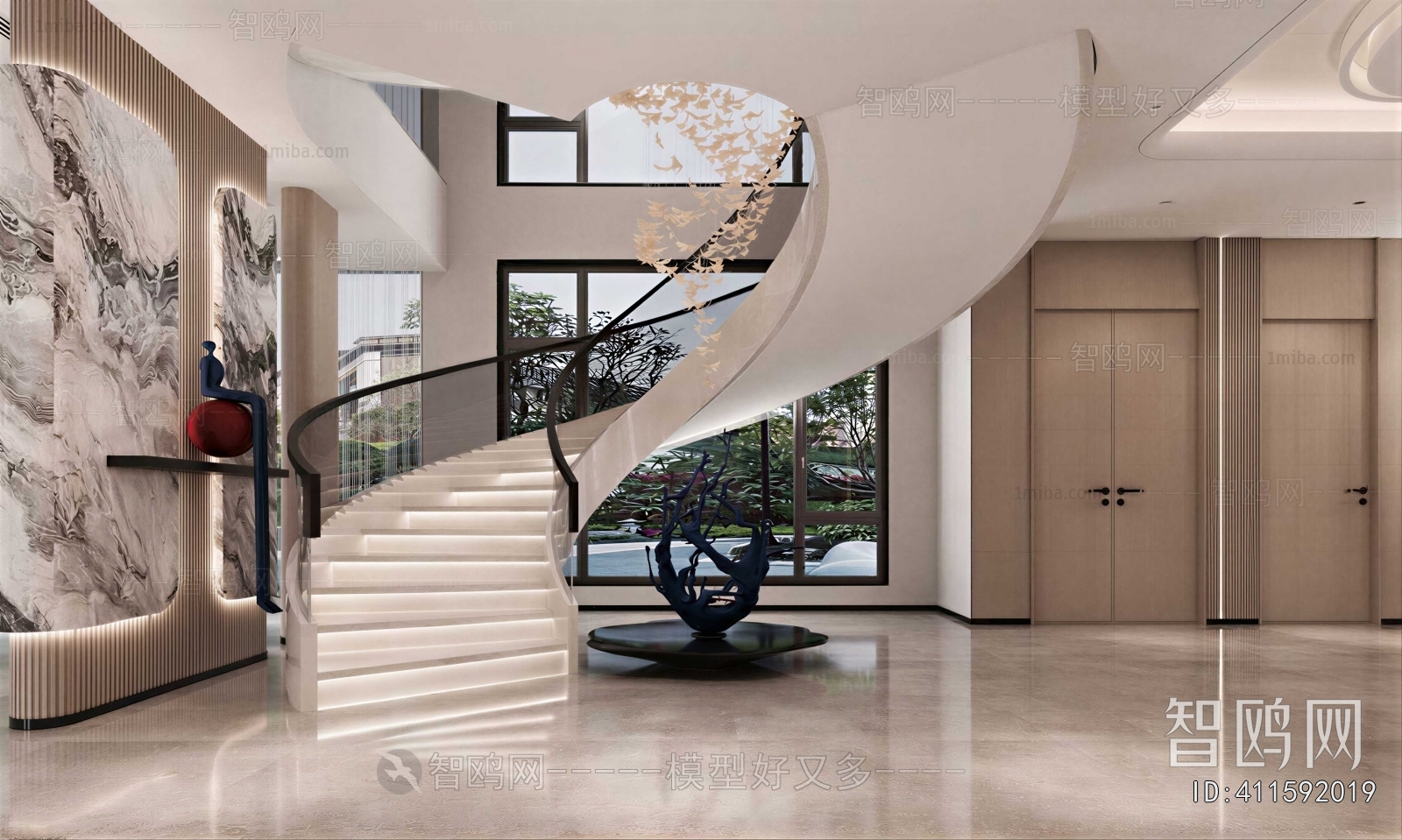 Modern Rotating Staircase
