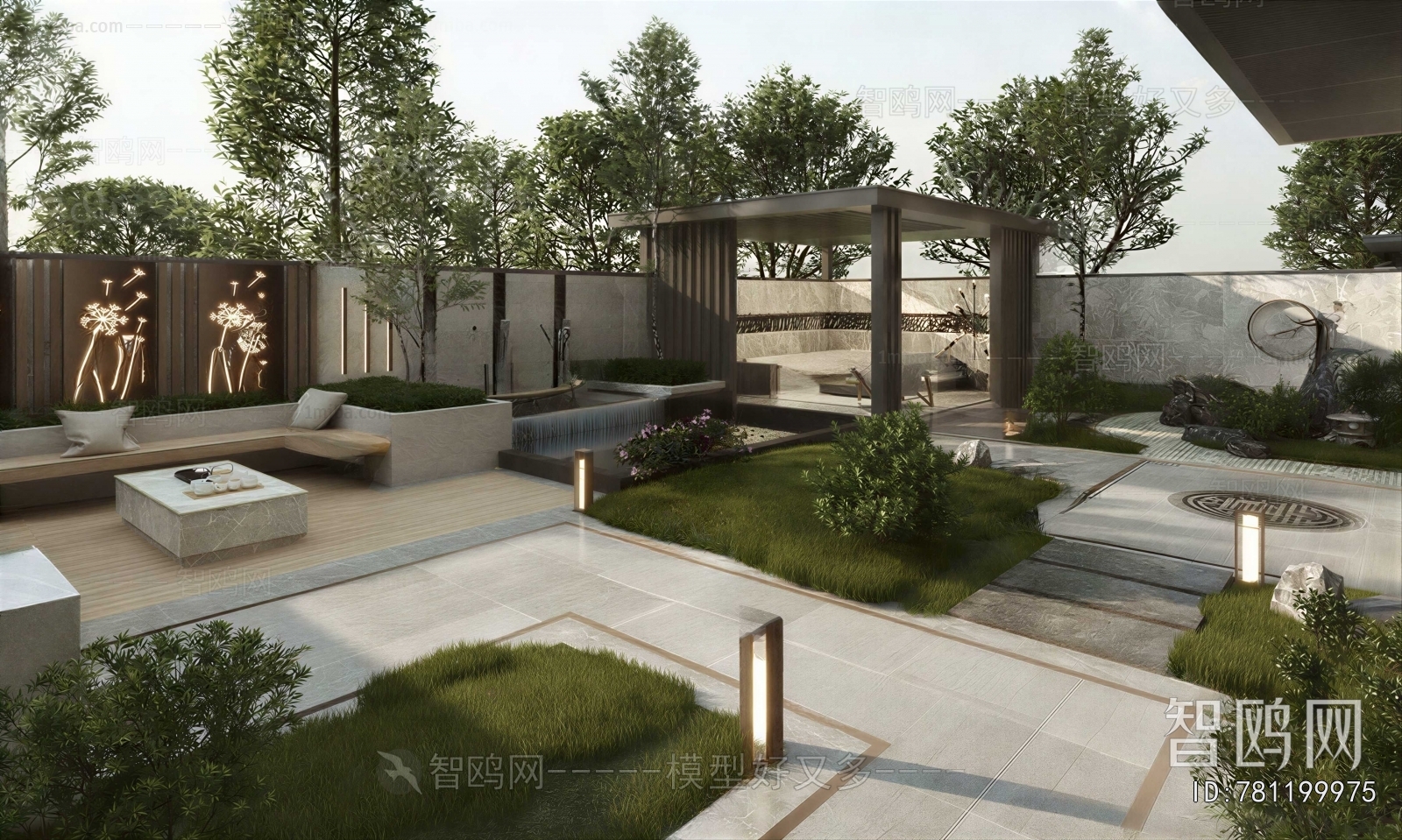 New Chinese Style Courtyard/landscape