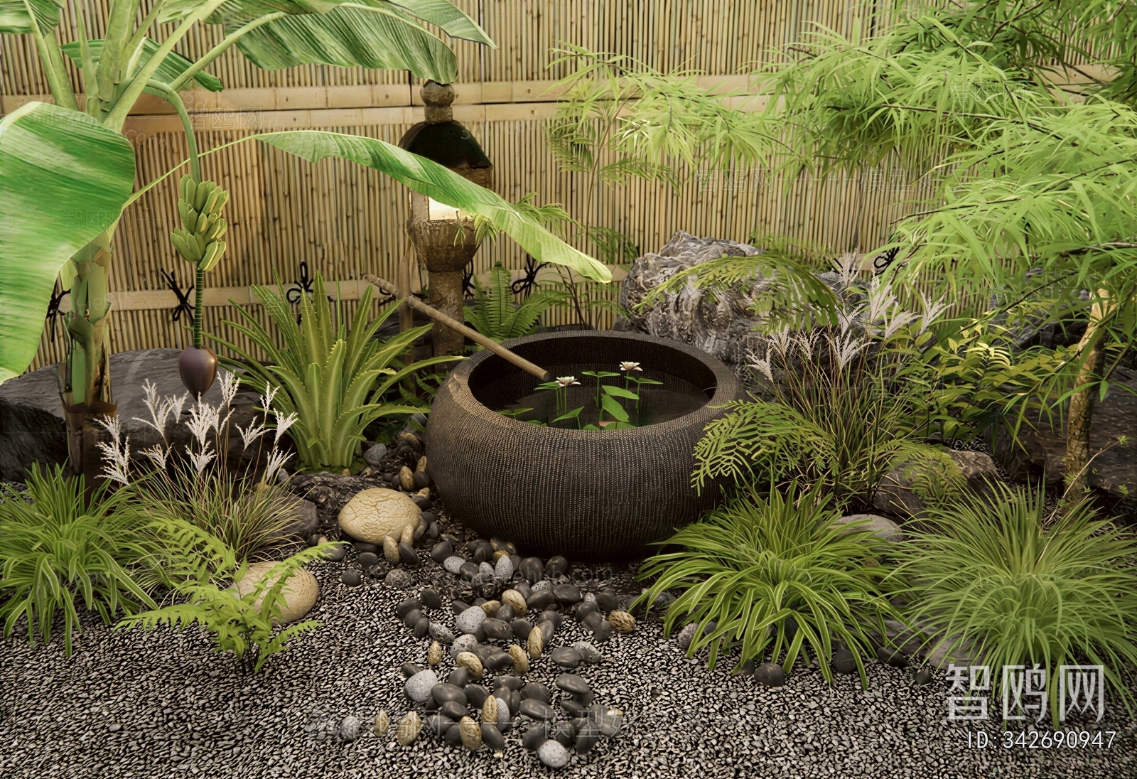 Japanese Style Rockery Waterscape