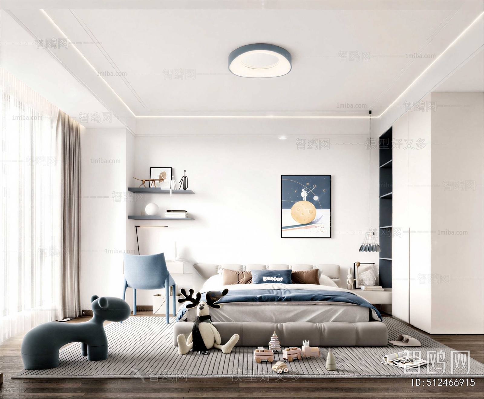 Modern Boy's Room And Son's Room