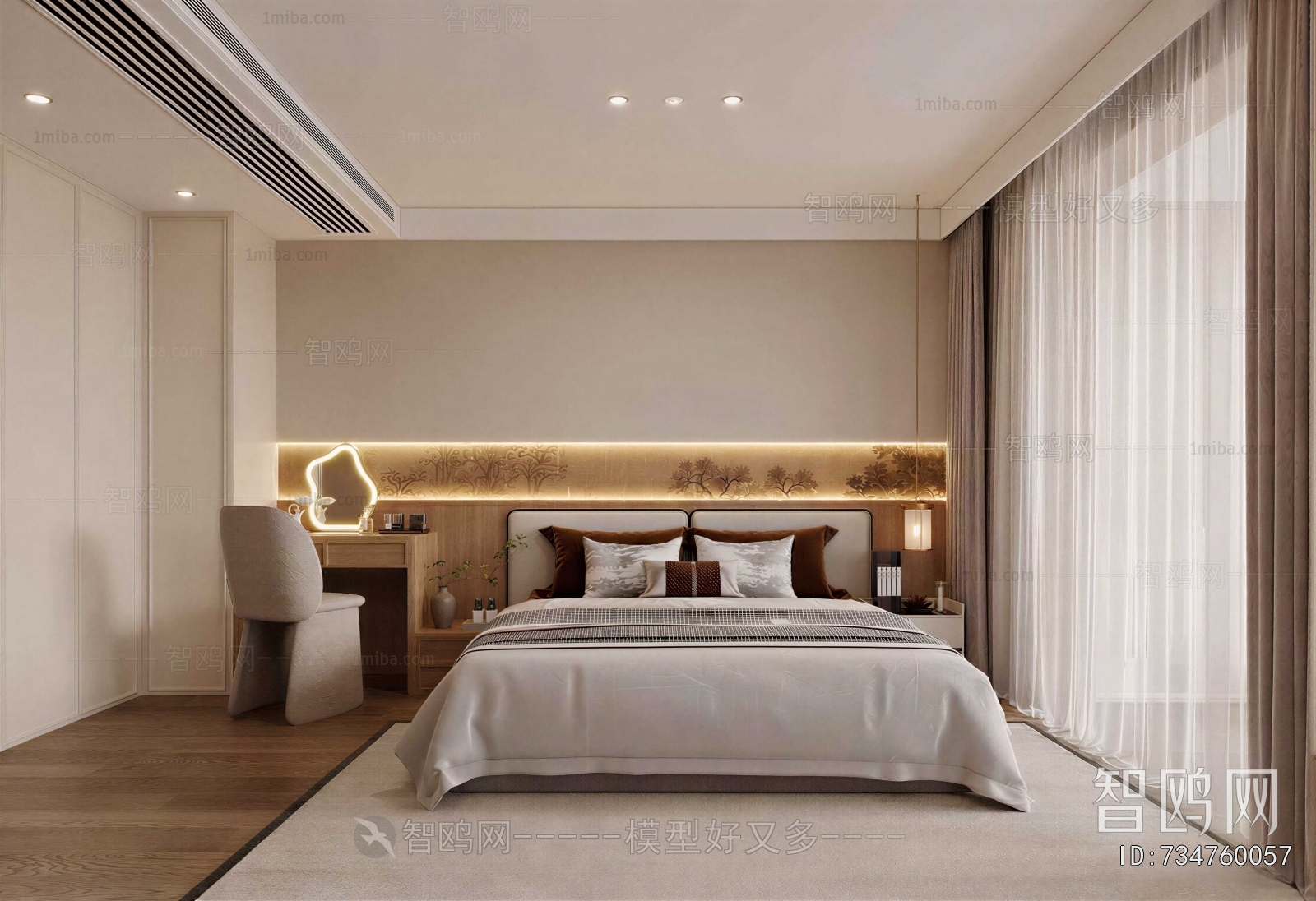 New Chinese Style Bedroom