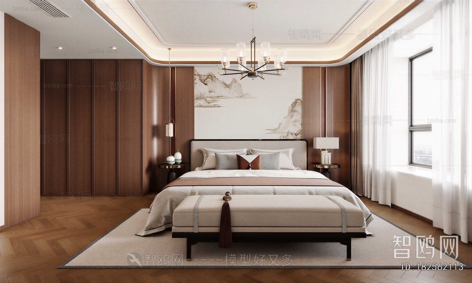 New Chinese Style Bedroom