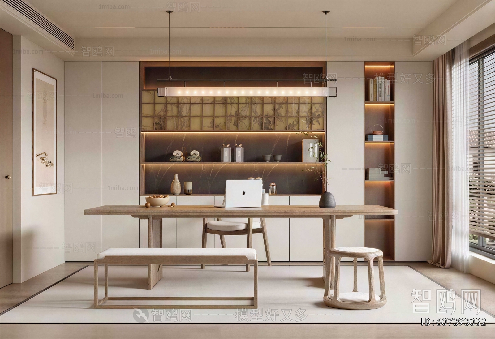 New Chinese Style Study Space