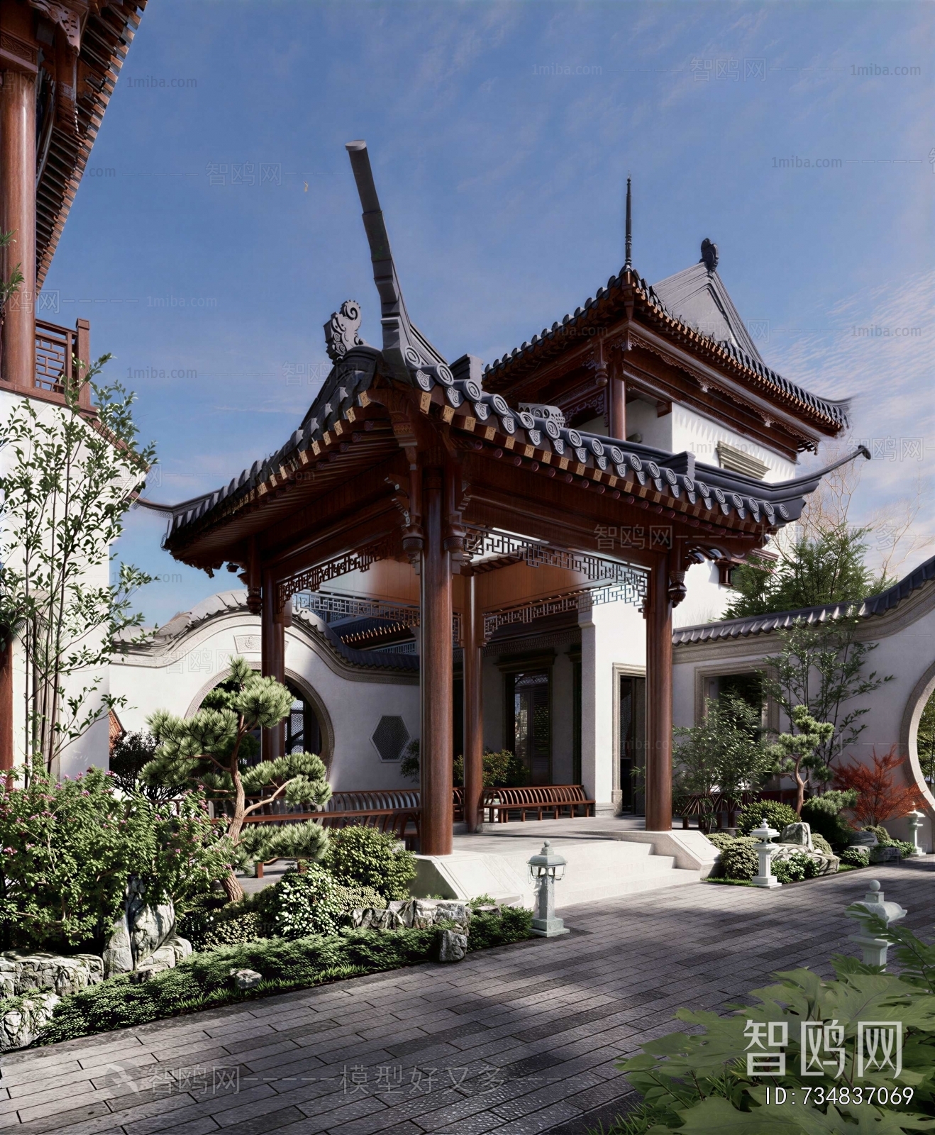 New Chinese Style Courtyard/landscape