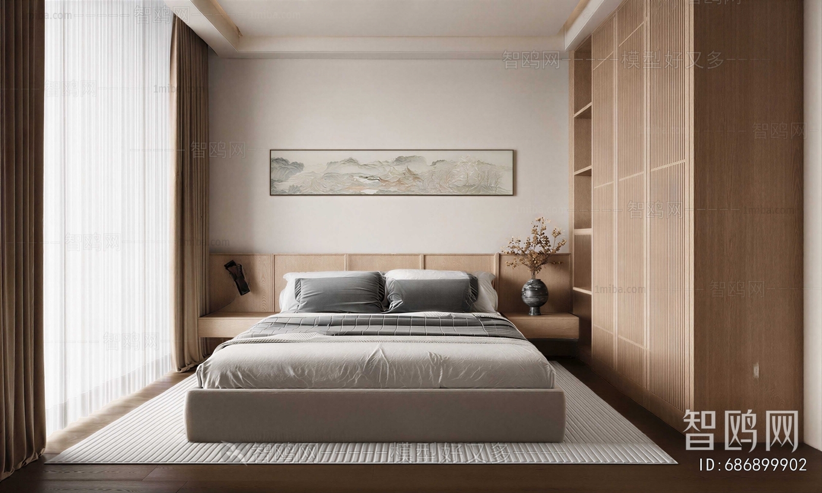 New Chinese Style Bedroom