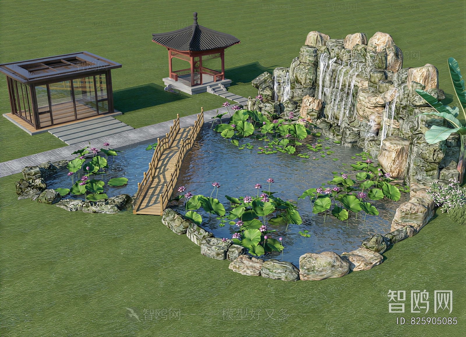 New Chinese Style Courtyard/landscape