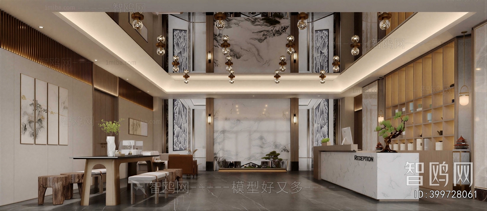 New Chinese Style Lobby Hall