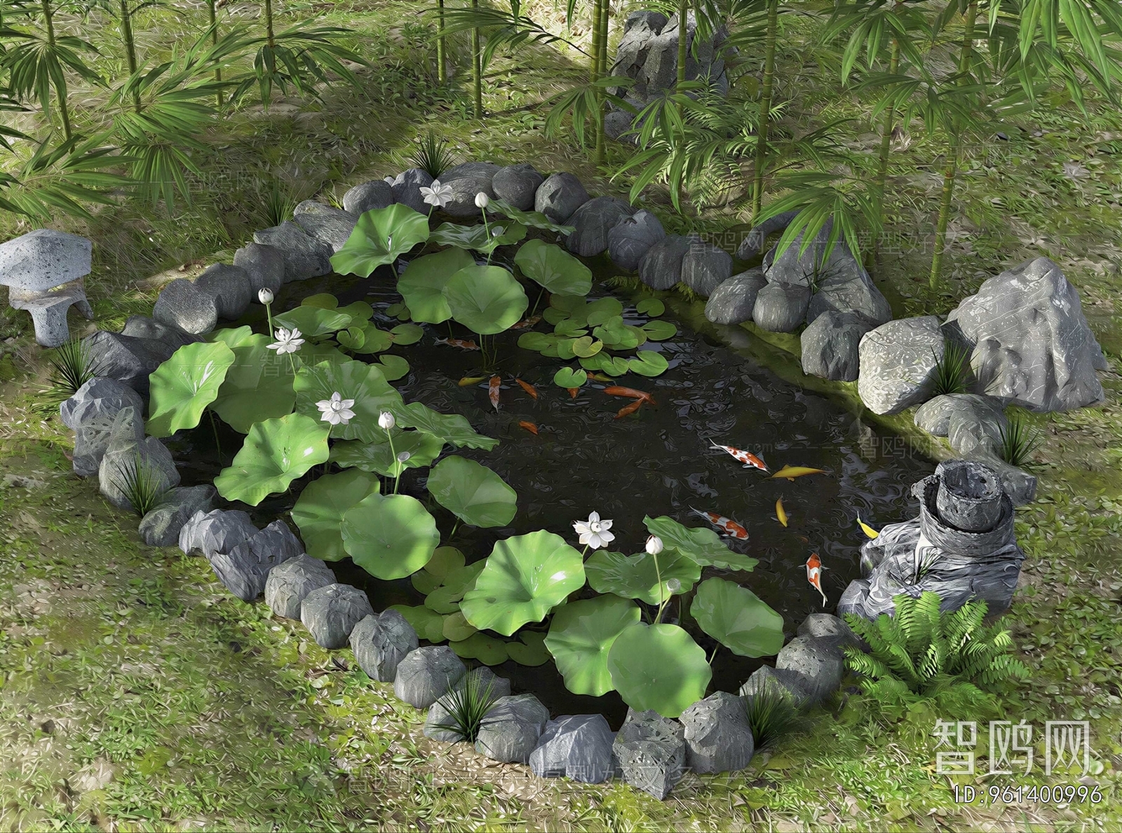 Japanese Style Rockery Waterscape
