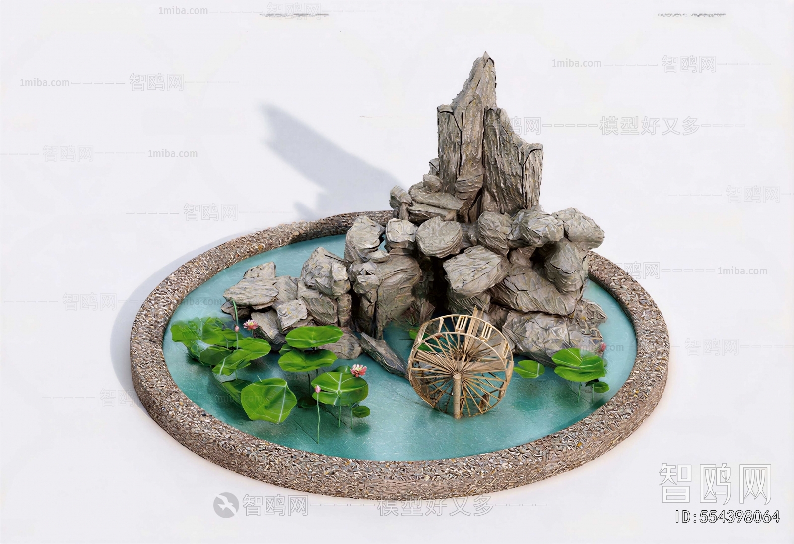 New Chinese Style Rockery Waterscape