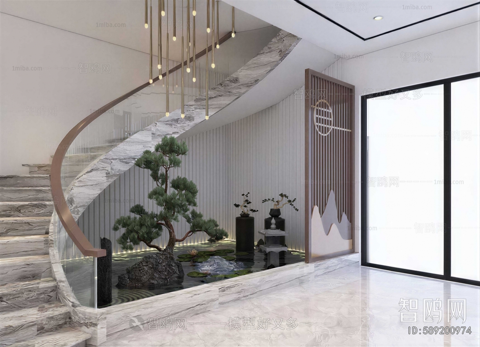 New Chinese Style Stairwell