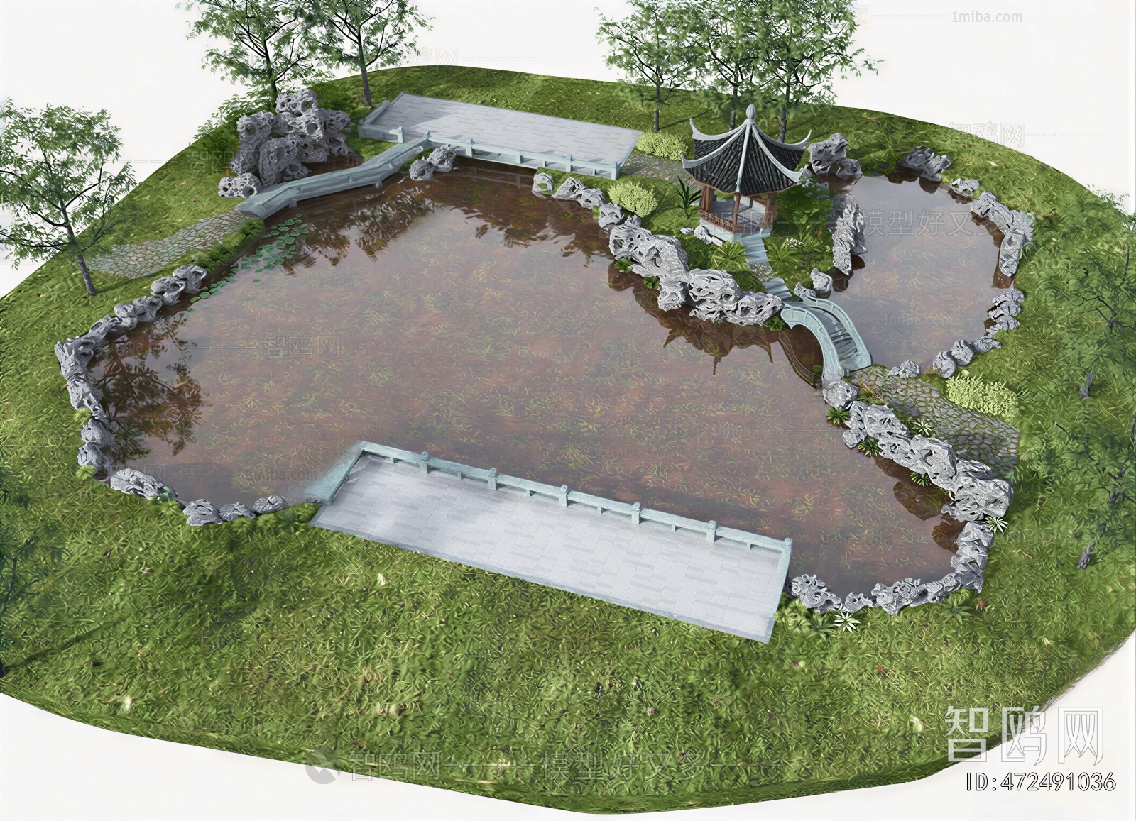 New Chinese Style Rockery Waterscape