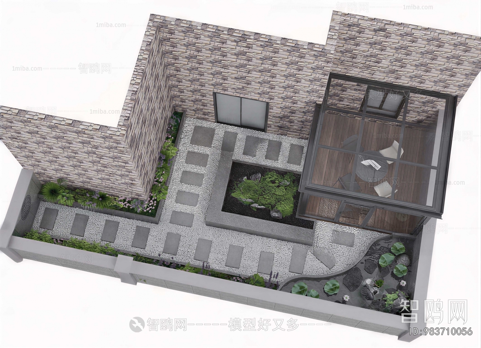 Modern Courtyard/landscape