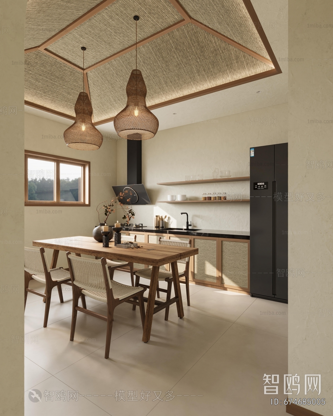 Wabi-sabi Style Dining Room