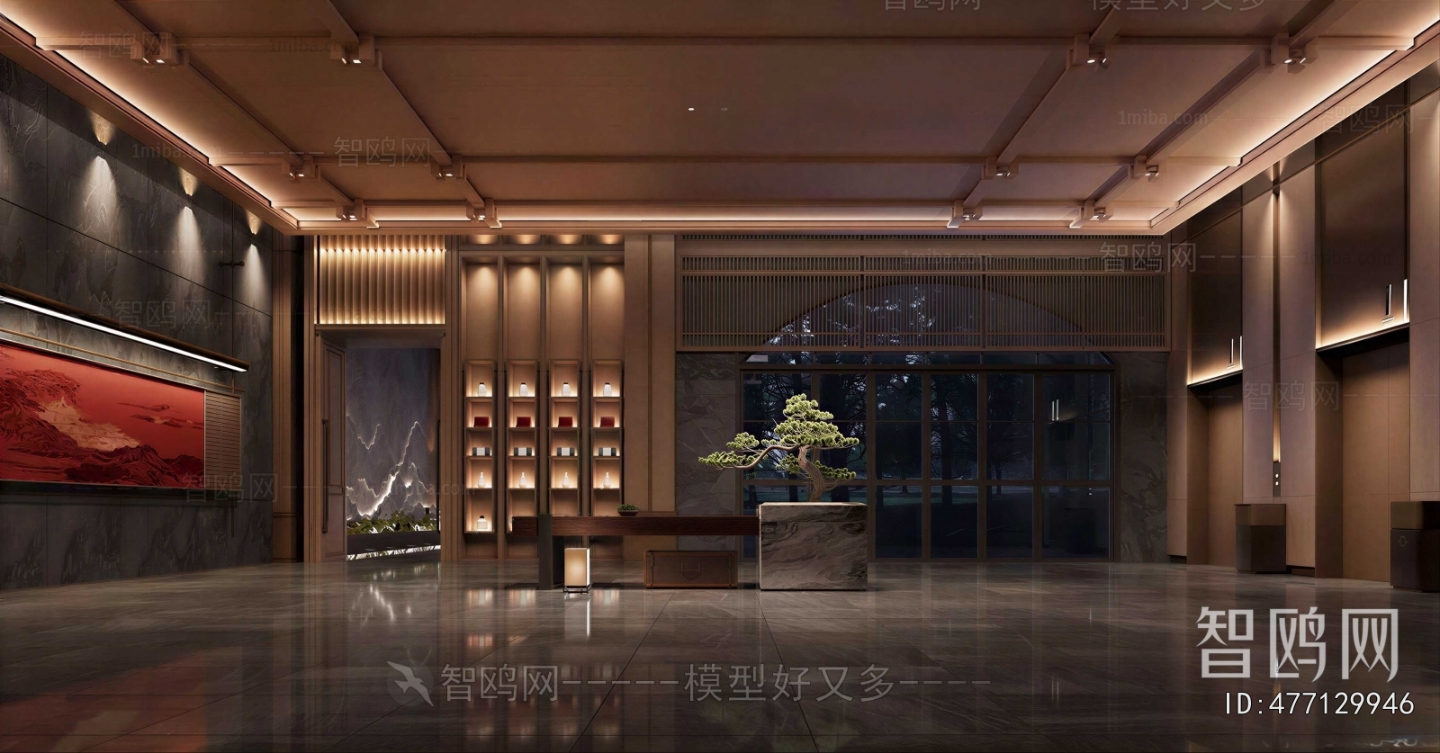 New Chinese Style Lobby Hall