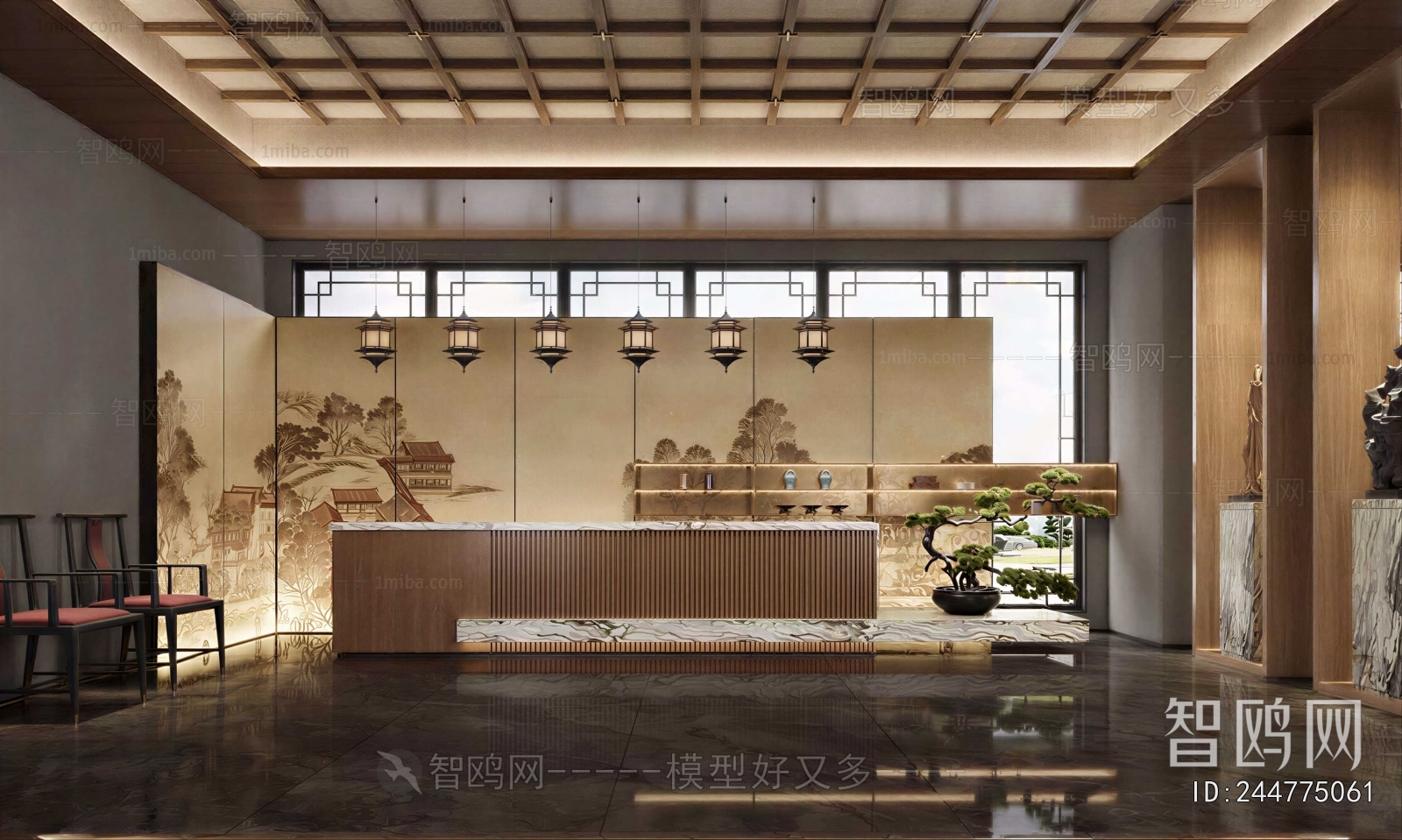 New Chinese Style Lobby Hall