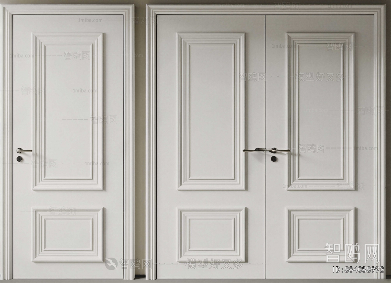 Simple European Style Single Door