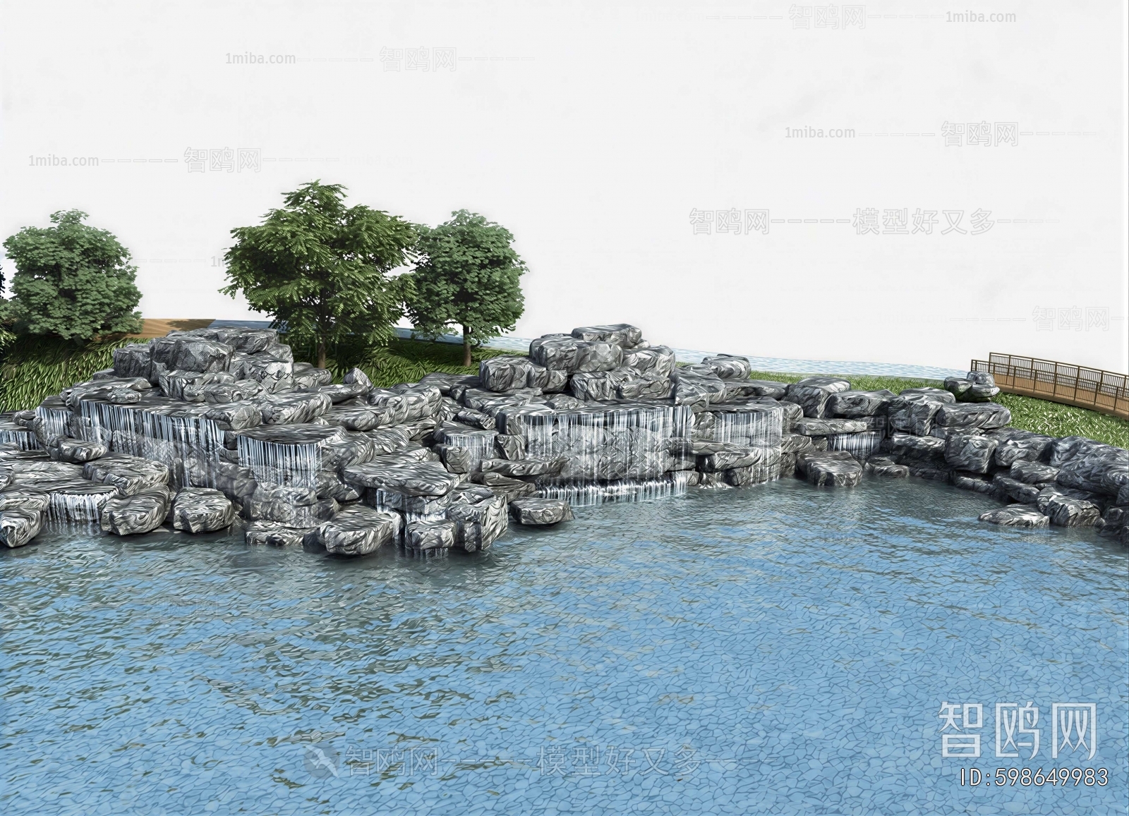 Modern Rockery Waterscape