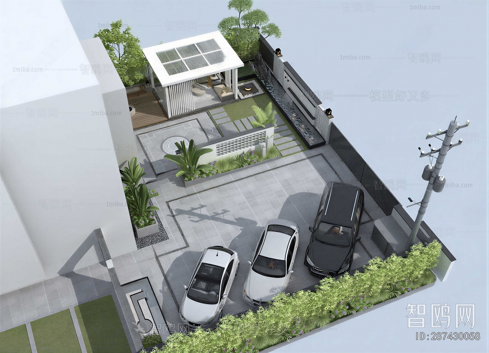 Modern Courtyard/landscape