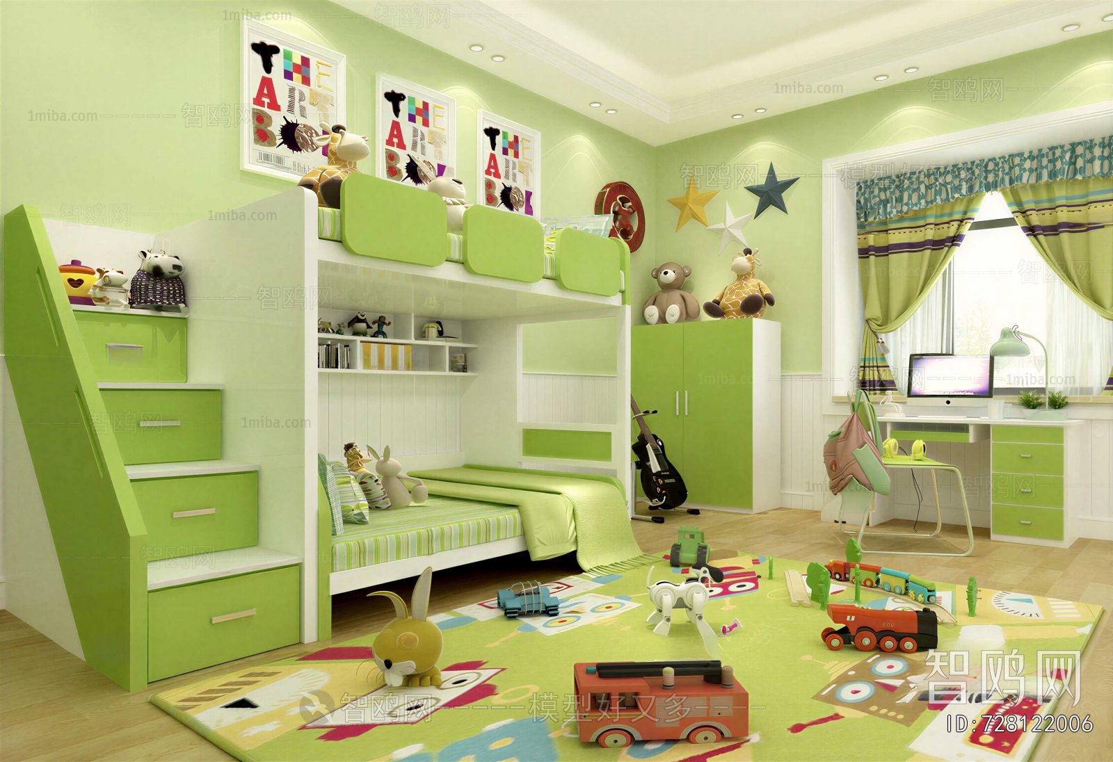 Modern Boy's Room And Son's Room