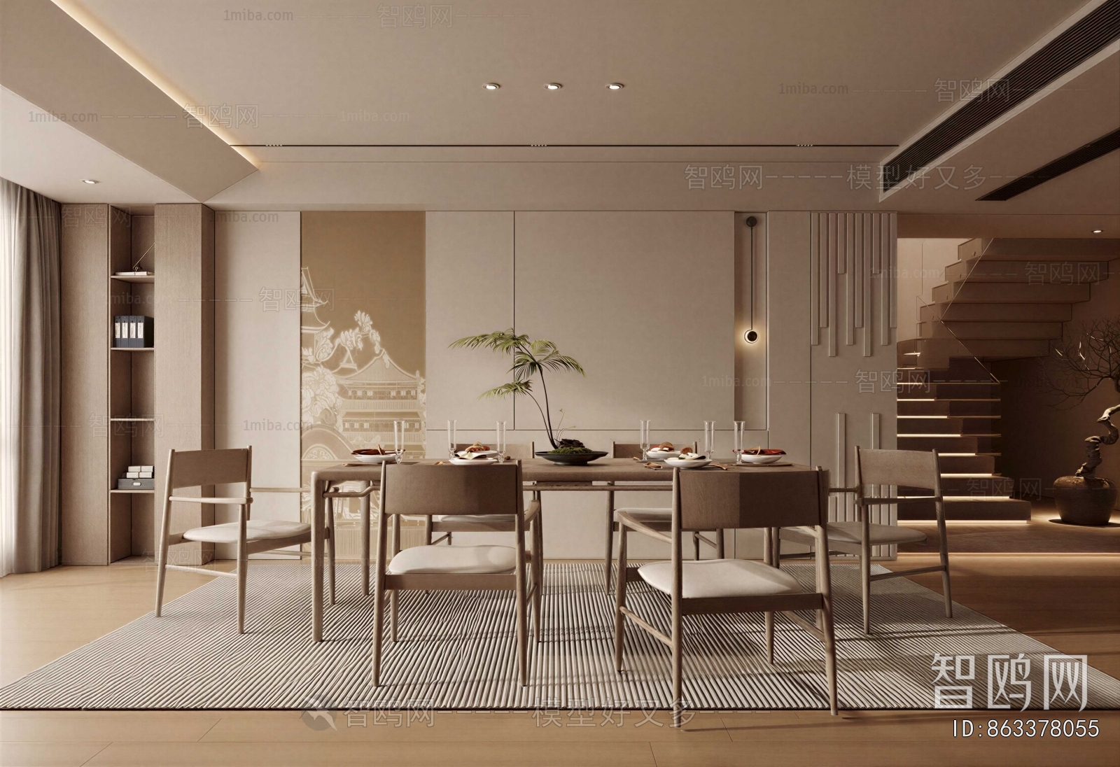 New Chinese Style Dining Room