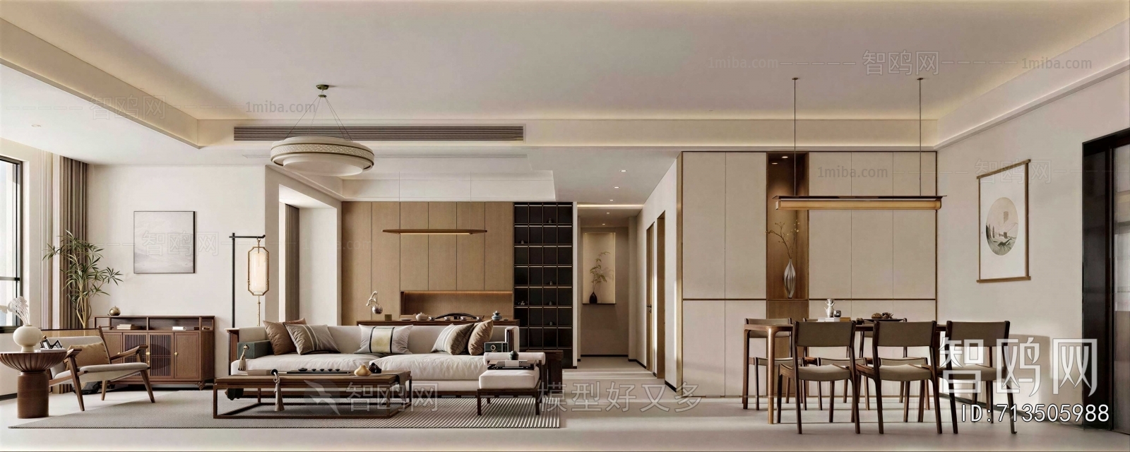 New Chinese Style A Living Room