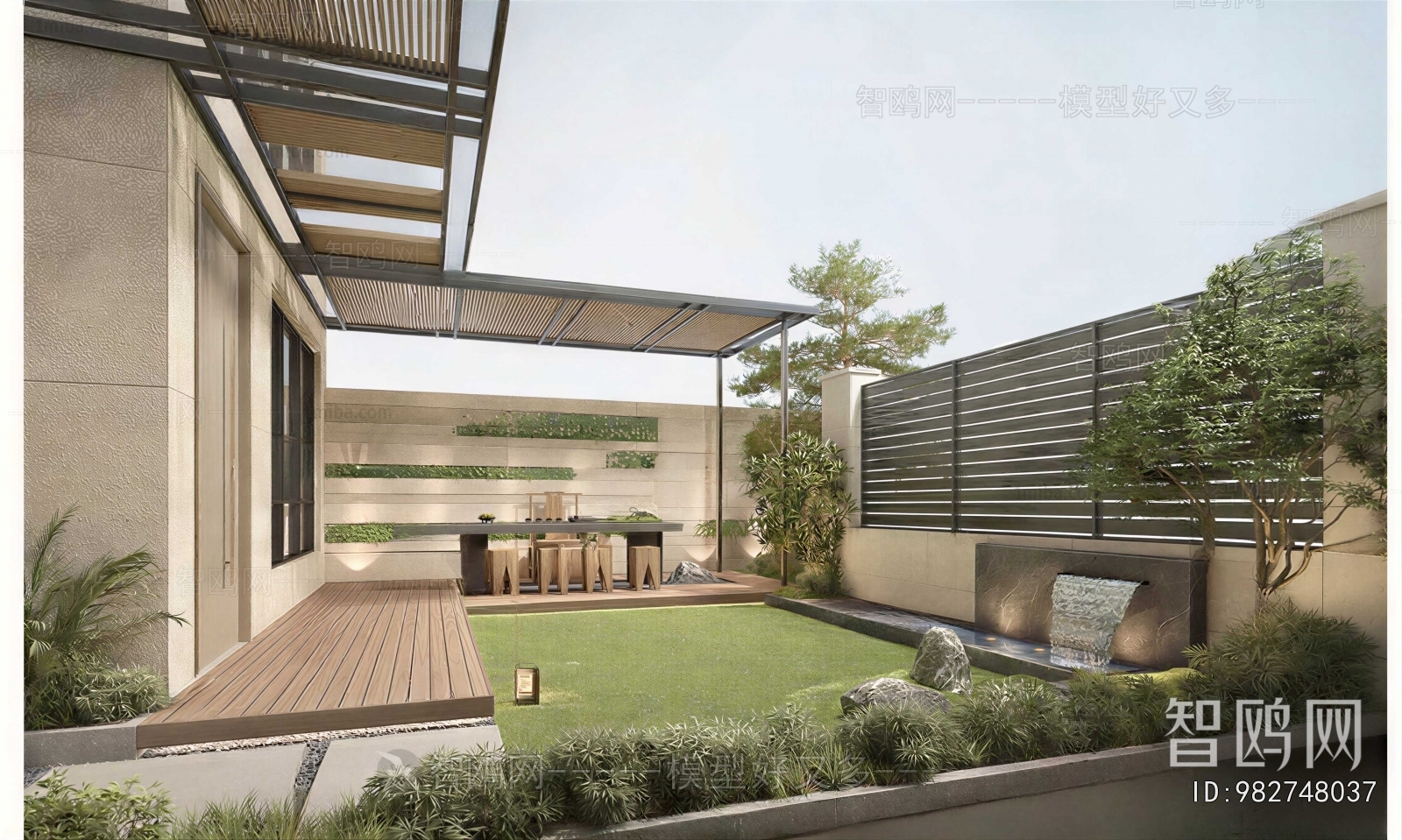Modern Courtyard/landscape