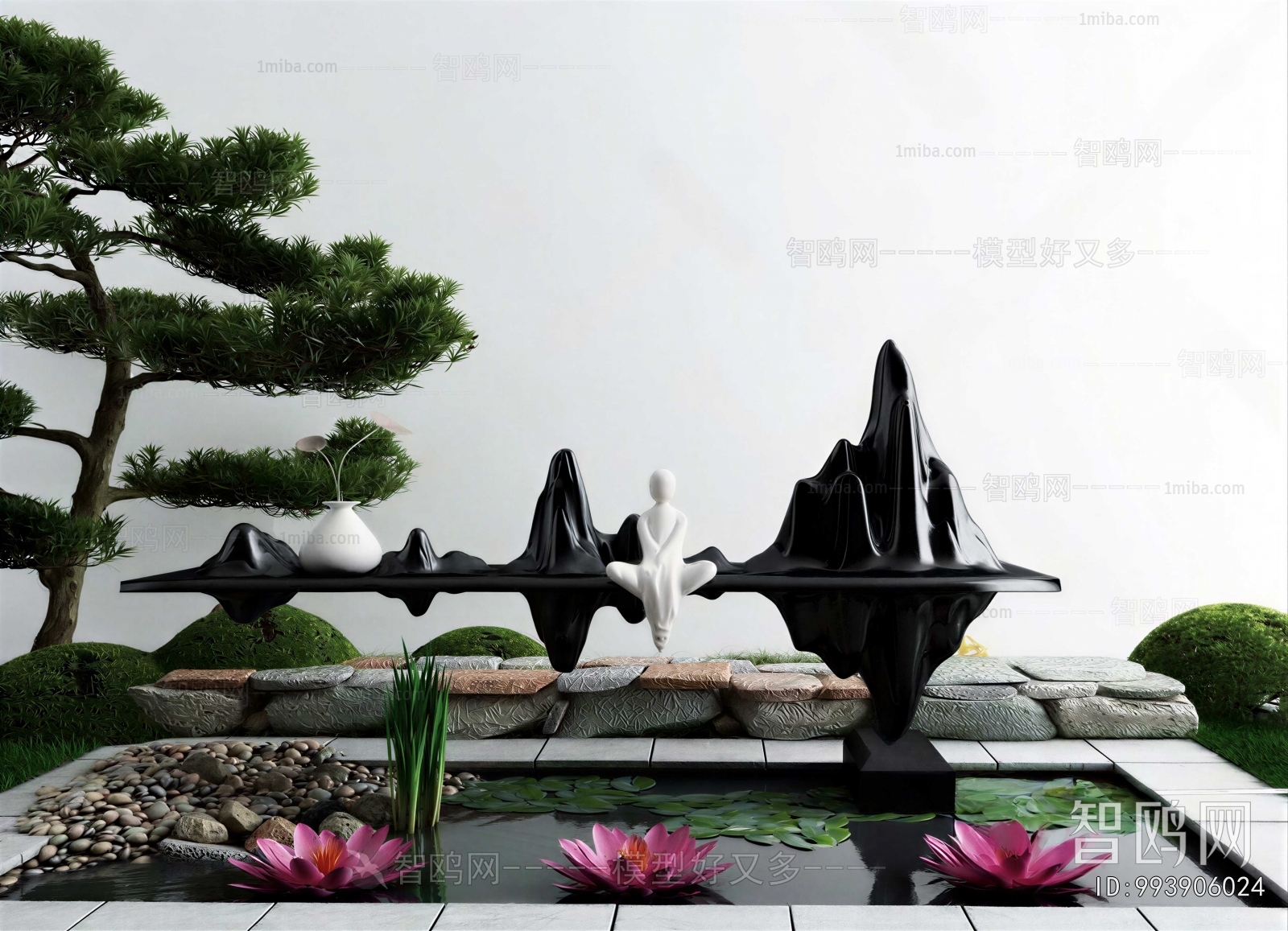 New Chinese Style Rockery Waterscape