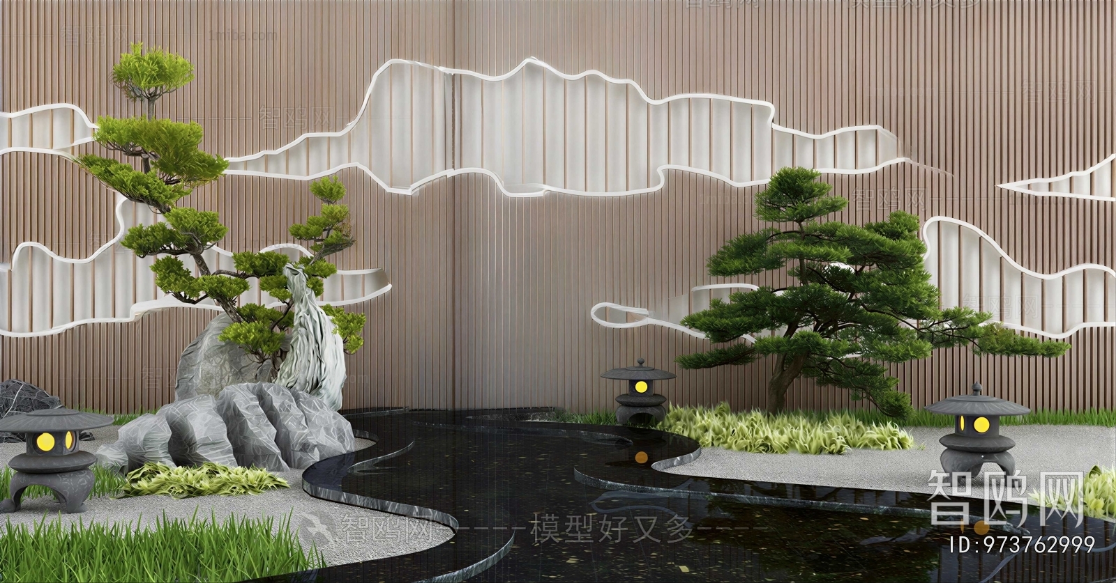 New Chinese Style Courtyard/landscape