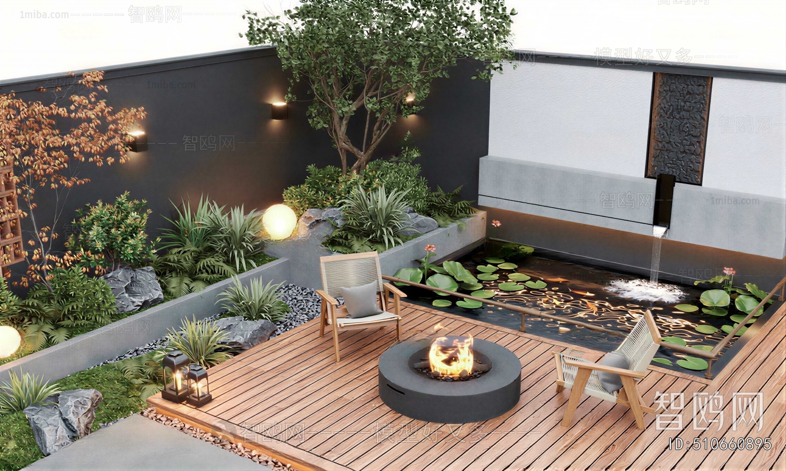 Modern Courtyard/landscape