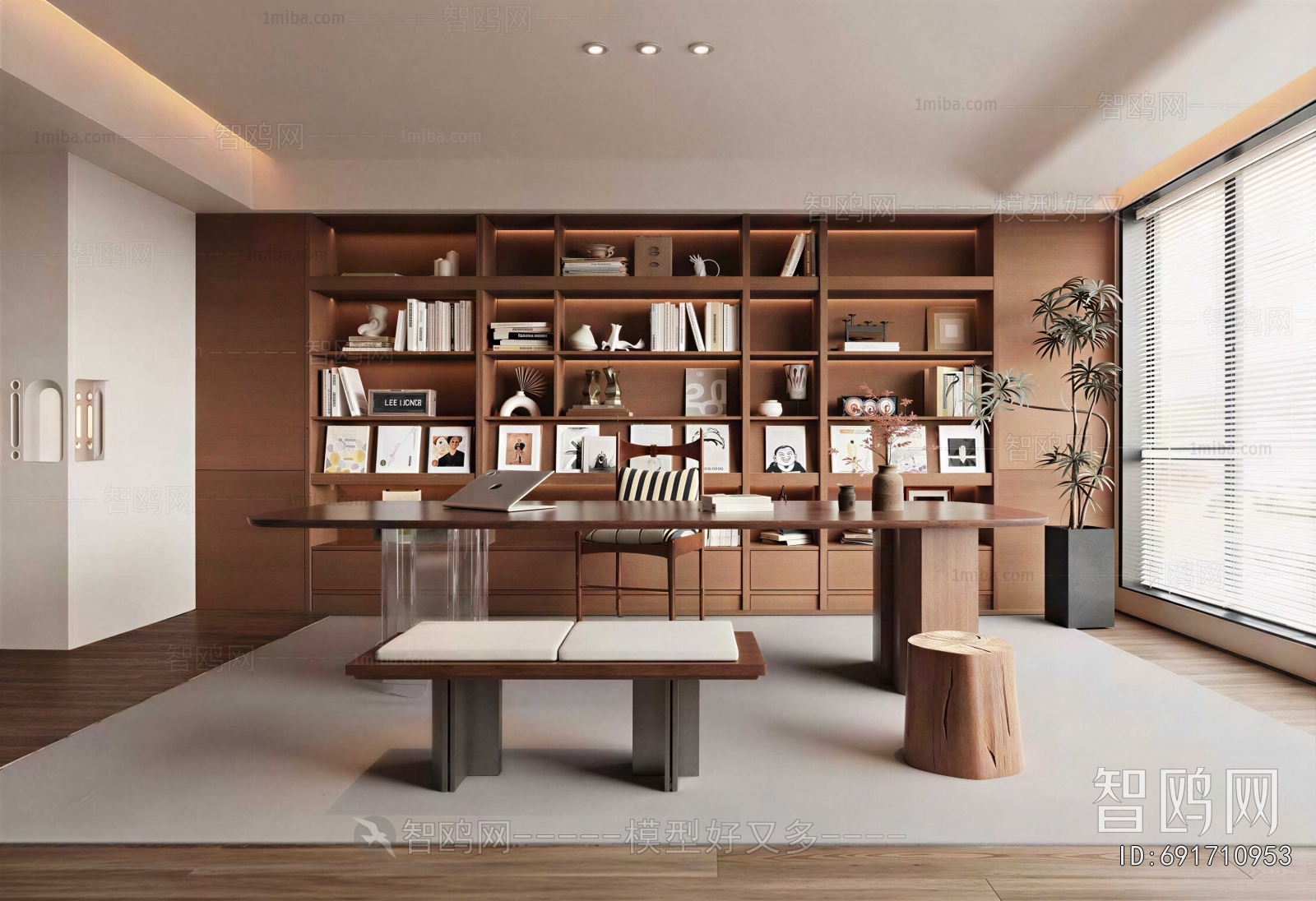 Wabi-sabi Style Study Space