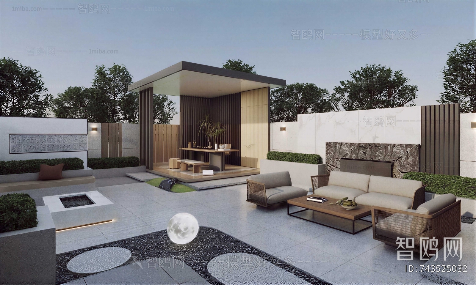 Modern Courtyard/landscape