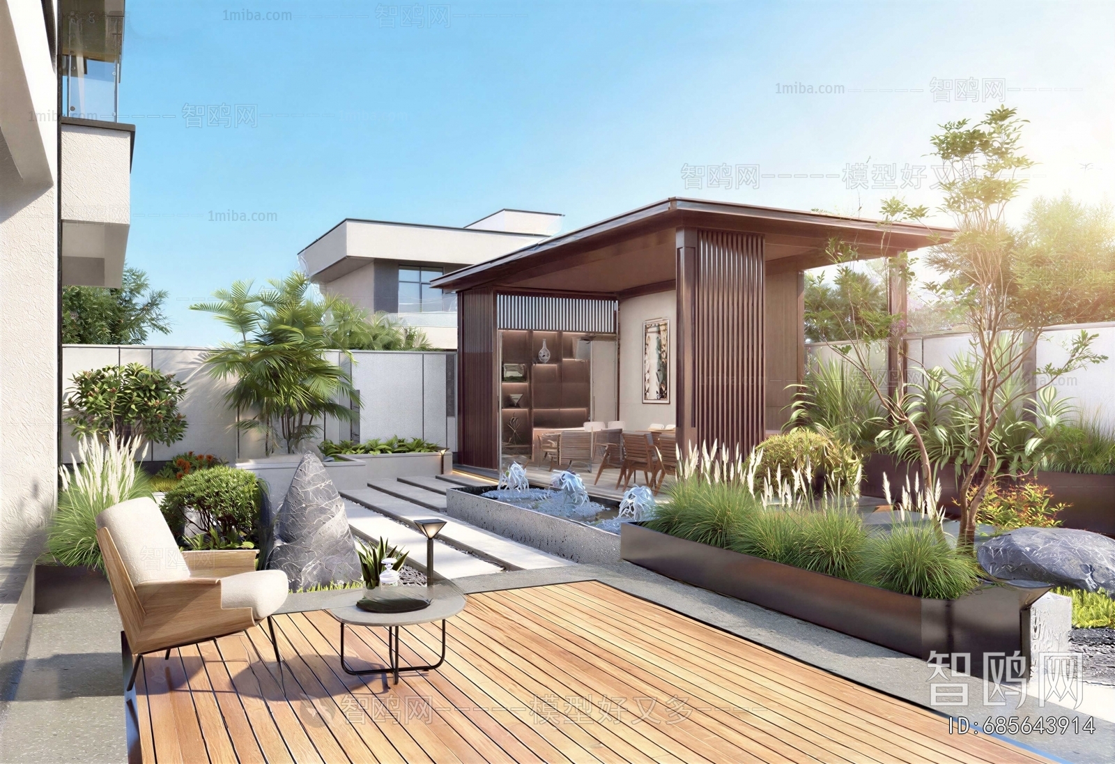 New Chinese Style Courtyard/landscape