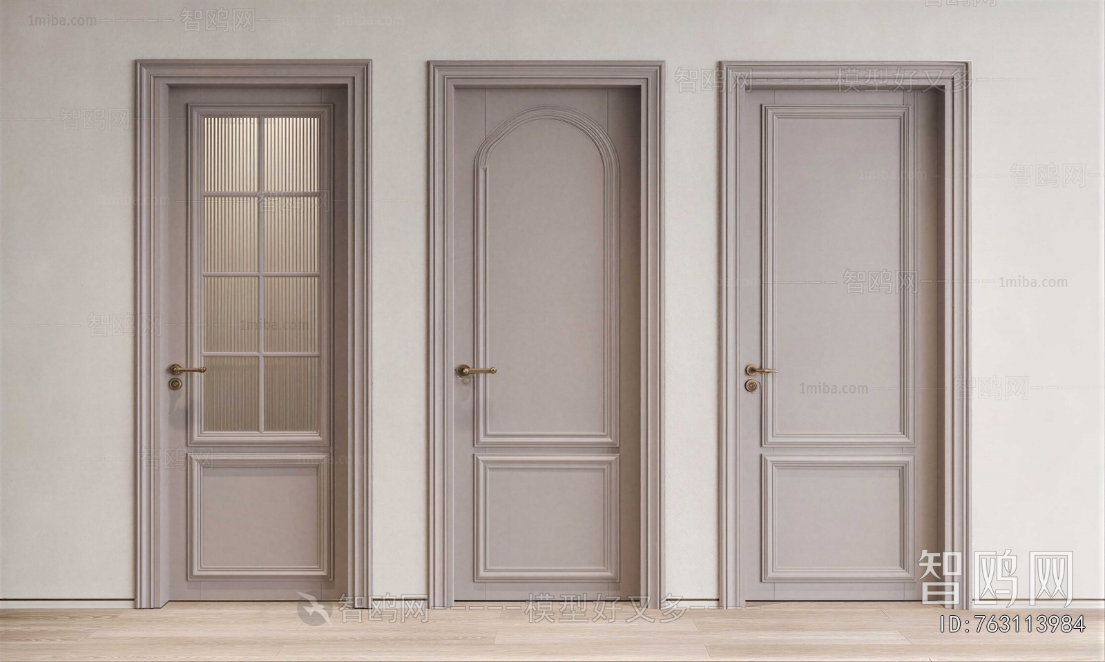 Simple European Style Single Door