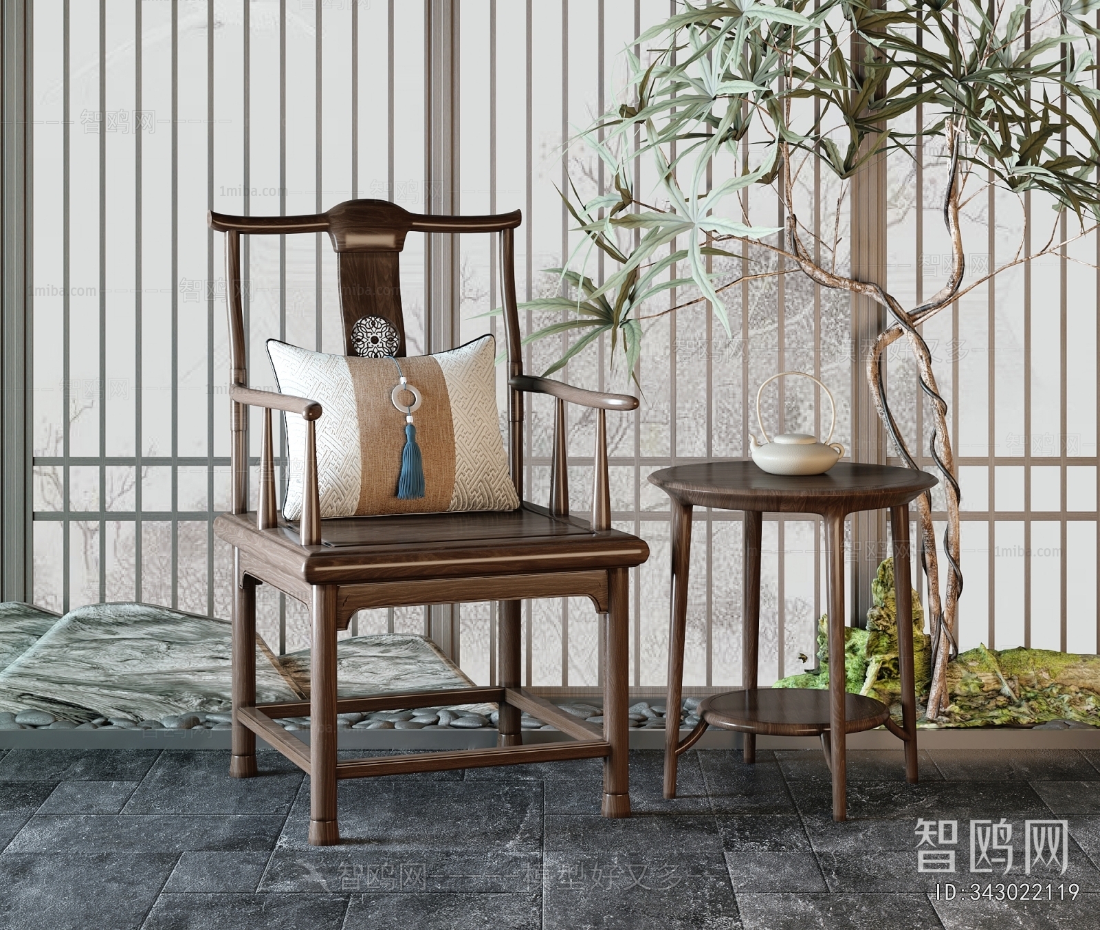 New Chinese Style Lounge Chair