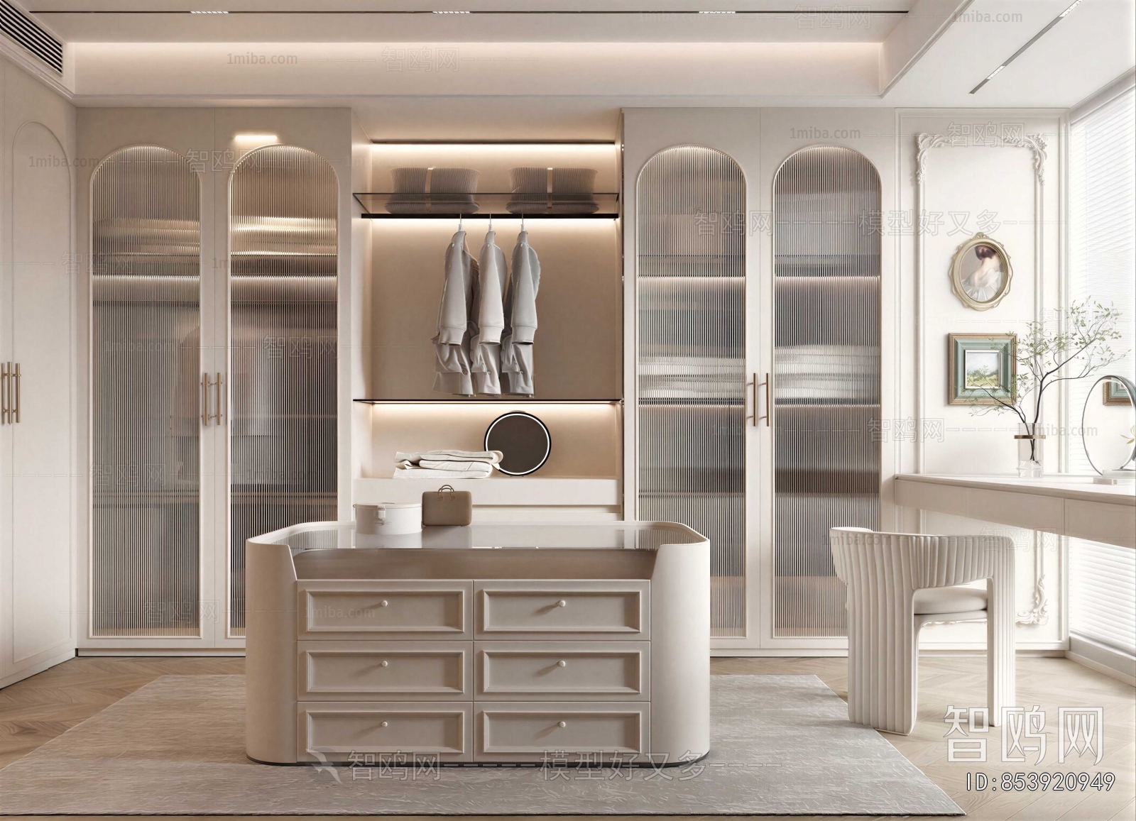 French Style Clothes Storage Area