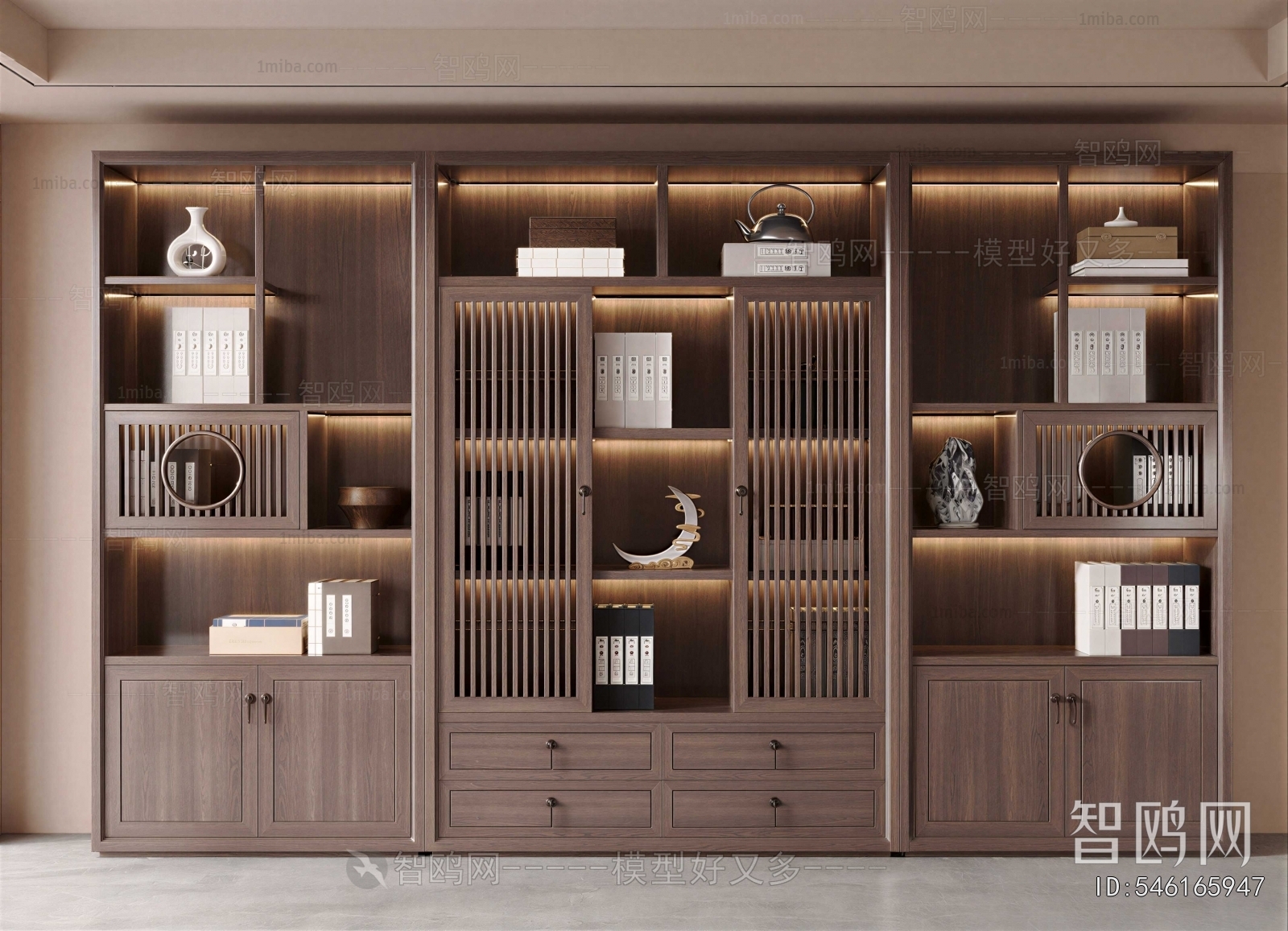 New Chinese Style Bookcase