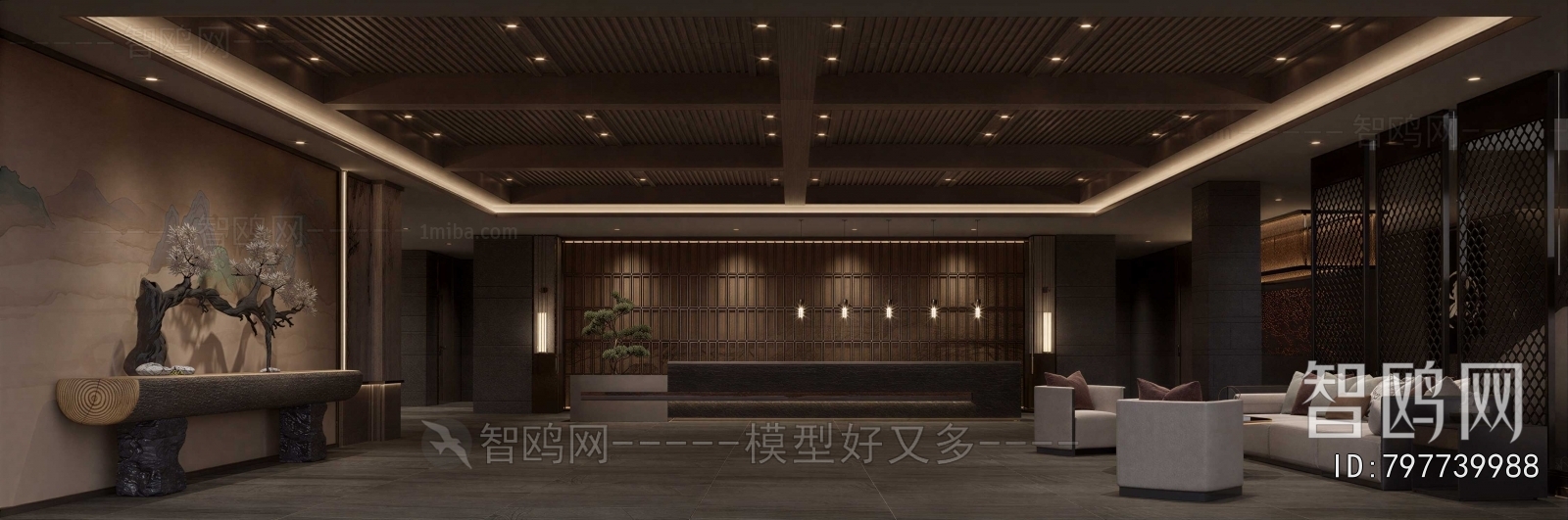New Chinese Style Lobby Hall