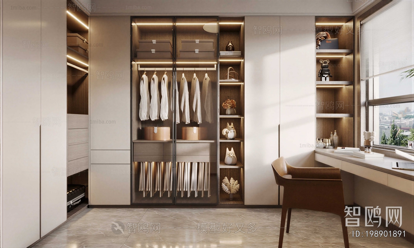 Modern Clothes Storage Area
