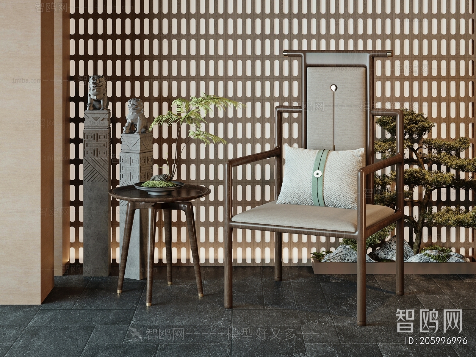 New Chinese Style Lounge Chair