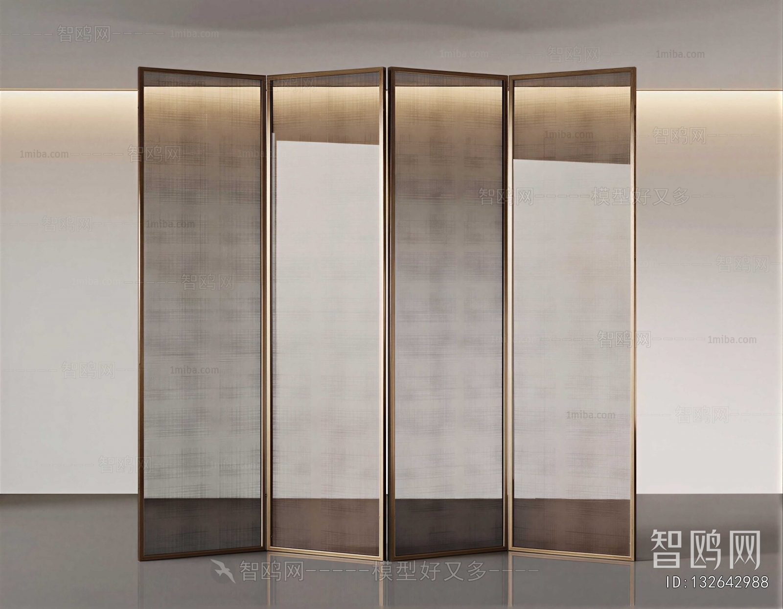 New Chinese Style Glass Screen Partition